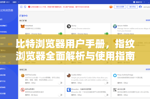 比特浏览器用户手册，指纹浏览器全面解析与使用指南